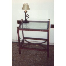 Bedside Table Wrought Iron. color Pompeian red 885