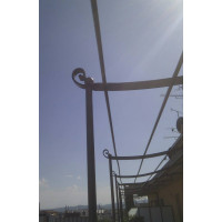 GAZEBO PENSILINA TETTOIA Acciaio Inox Ferro Battuto . Realizzazioni Personalizzate . Cod. 1402