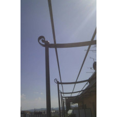 GAZEBO PENSILINA TETTOIA Acciaio Inox Ferro Battuto . Realizzazioni Personalizzate . Cod. 1402