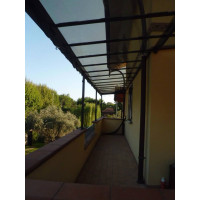 GAZEBO PENSILINA TETTOIA Acciaio Inox Ferro Battuto . Realizzazioni Personalizzate . Cod. 1403