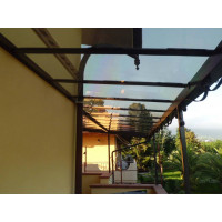 GAZEBO PENSILINA TETTOIA Acciaio Inox Ferro Battuto . Realizzazioni Personalizzate . Cod. 1403