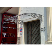 PENSILINA TETTOIA Acciaio Inox Ferro Battuto con Disegno Laser. Realizzazioni Personalizzate . Cod. 1405