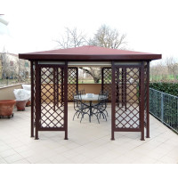 GAZEBO PENSILINA TETTOIA Acciaio Inox Ferro Battuto . Realizzazioni Personalizzate . Cod. 1408