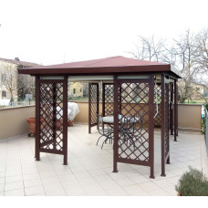 GAZEBO PENSILINA TETTOIA Acciaio Inox Ferro Battuto . Realizzazioni Personalizzate . Cod. 1408