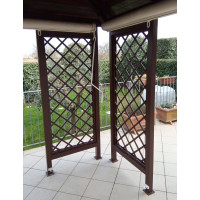 GAZEBO PENSILINA TETTOIA Acciaio Inox Ferro Battuto . Realizzazioni Personalizzate . Cod. 1408