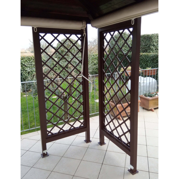 GAZEBO PENSILINA TETTOIA Acciaio Inox Ferro Battuto . Realizzazioni Personalizzate . Cod. 1408