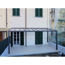 GAZEBO PENSILINA TETTOIA Acciaio Inox Ferro Battuto . Realizzazioni Personalizzate . Cod. 1409