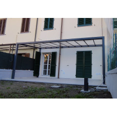 GAZEBO PENSILINA TETTOIA Acciaio Inox Ferro Battuto . Realizzazioni Personalizzate . Cod. 1409