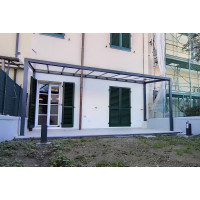 GAZEBO PENSILINA TETTOIA Acciaio Inox Ferro Battuto . Realizzazioni Personalizzate . Cod. 1409
