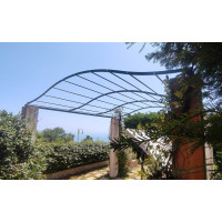 GAZEBO PENSILINA TETTOIA Acciaio Inox Ferro Battuto . Realizzazioni Personalizzate . Cod. 1411