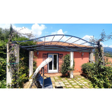 GAZEBO PENSILINA TETTOIA Acciaio Inox Ferro Battuto . Realizzazioni Personalizzate . Cod. 1411