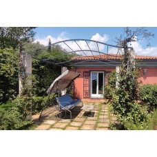 GAZEBO PENSILINA TETTOIA Acciaio Inox Ferro Battuto . Realizzazioni Personalizzate . Cod. 1411