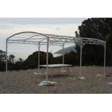 GAZEBO PENSILINA TETTOIA Acciaio Inox Ferro Battuto . Realizzazioni Personalizzate . Cod. 1412