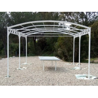 GAZEBO PENSILINA TETTOIA Acciaio Inox Ferro Battuto . Realizzazioni Personalizzate . Cod. 1412