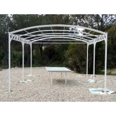 GAZEBO PENSILINA TETTOIA Acciaio Inox Ferro Battuto . Realizzazioni Personalizzate . Cod. 1412