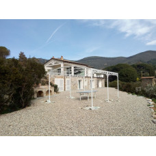 GAZEBO PENSILINA TETTOIA Acciaio Inox Ferro Battuto . Realizzazioni Personalizzate . Cod. 1412