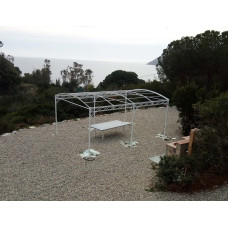 GAZEBO PENSILINA TETTOIA Acciaio Inox Ferro Battuto . Realizzazioni Personalizzate . Cod. 1412