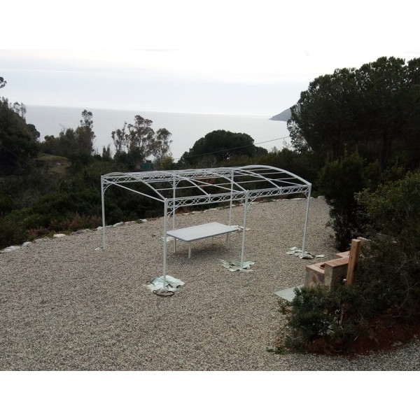 GAZEBO PENSILINA TETTOIA Acciaio Inox Ferro Battuto . Realizzazioni Personalizzate . Cod. 1412