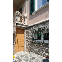 PENSILINA TETTOIA Acciaio Inox Ferro Battuto . Realizzazioni Personalizzate . Cod. 1413