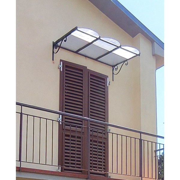 PENSILINA TETTOIA Acciaio Inox Ferro Battuto . Realizzazioni Personalizzate . Cod. 1415