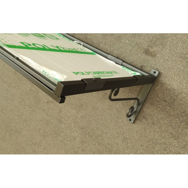 PENSILINA TETTOIA Acciaio Inox Ferro Battuto . Realizzazioni Personalizzate . Cod. 1416