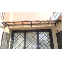 PENSILINA TETTOIA Acciaio Inox Ferro Battuto . Realizzazioni Personalizzate . Cod. 350