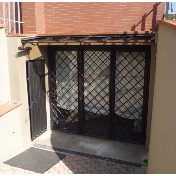 PENSILINA TETTOIA Acciaio Inox Ferro Battuto . Realizzazioni Personalizzate . Cod. 350