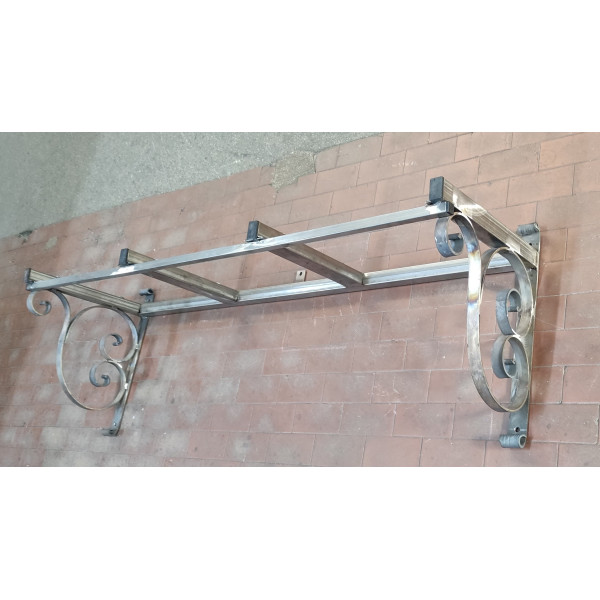 PENSILINA TETTOIA Acciaio Inox Ferro Battuto . Realizzazioni Personalizzate . Cod. 351