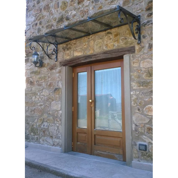 PENSILINA TETTOIA Acciaio Inox Ferro Battuto . Realizzazioni Personalizzate . Cod. 351