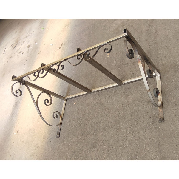 PENSILINA TETTOIA Acciaio Inox Ferro Battuto . Realizzazioni Personalizzate . Cod. 354