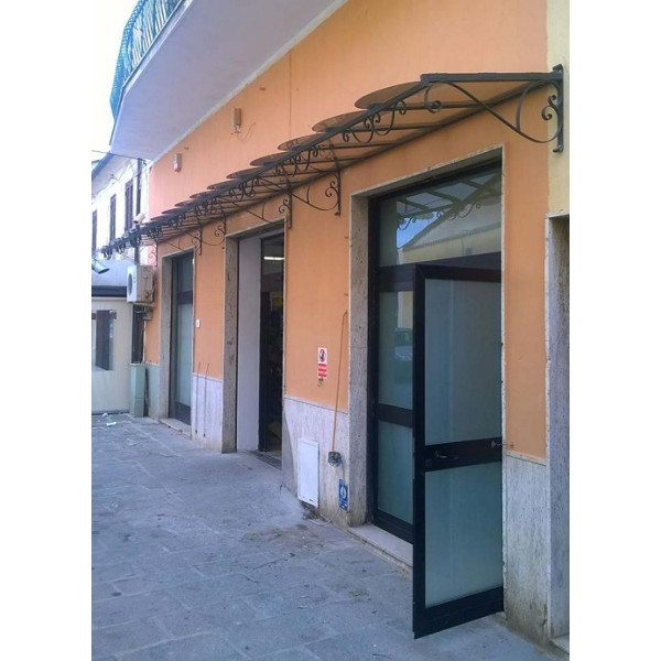 PENSILINA TETTOIA Acciaio Inox Ferro Battuto . Realizzazioni Personalizzate . Cod. 356