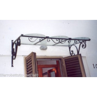 PENSILINA TETTOIA Acciaio Inox Ferro Battuto . Realizzazioni Personalizzate . Cod. 356