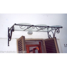 PENSILINA TETTOIA Acciaio Inox Ferro Battuto . Realizzazioni Personalizzate . Cod. 356