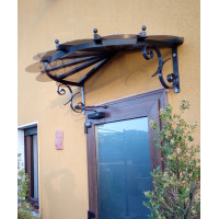 PENSILINA TETTOIA Acciaio Inox Ferro Battuto . Realizzazioni Personalizzate . Cod. 363