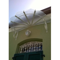PENSILINA TETTOIA Acciaio Inox Ferro Battuto . Realizzazioni Personalizzate . Cod. 363