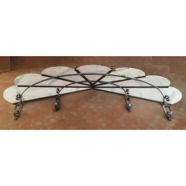 PENSILINA TETTOIA Acciaio Inox Ferro Battuto . Realizzazioni Personalizzate . Cod. 363