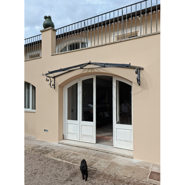 PENSILINA TETTOIA Acciaio Inox Ferro Battuto . Realizzazioni Personalizzate . Cod. 363