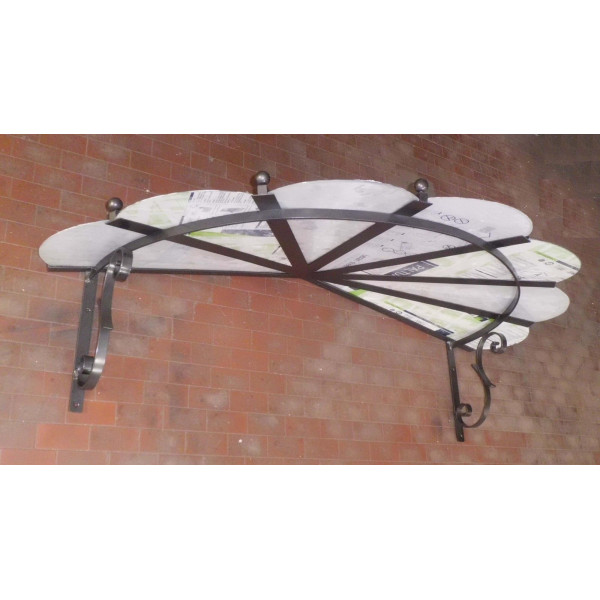PENSILINA TETTOIA Acciaio Inox Ferro Battuto . Realizzazioni Personalizzate . Cod. 363