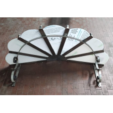 PENSILINA TETTOIA Acciaio Inox Ferro Battuto . Realizzazioni Personalizzate . Cod. 363