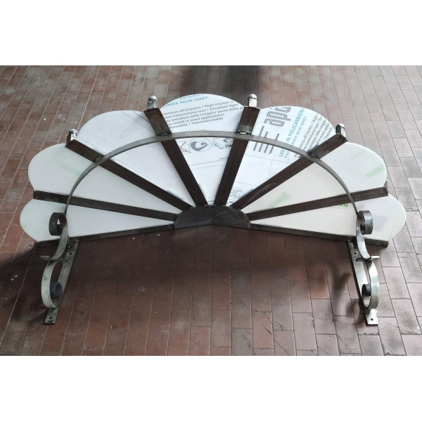 PENSILINA TETTOIA Acciaio Inox Ferro Battuto . Realizzazioni Personalizzate . Cod. 363