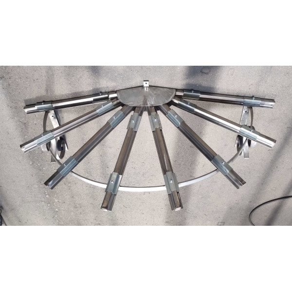 PENSILINA TETTOIA Acciaio Inox Ferro Battuto . Realizzazioni Personalizzate . Cod. 363