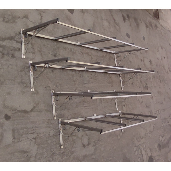 PENSILINA TETTOIA Acciaio Inox Ferro Battuto . Realizzazioni Personalizzate . Cod. 366