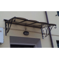 PENSILINA TETTOIA Acciaio Inox Ferro Battuto . Realizzazioni Personalizzate . Cod. 366
