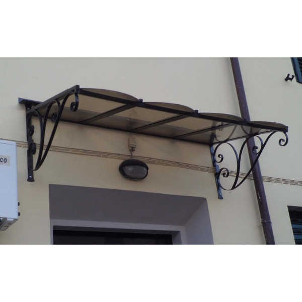 PENSILINA TETTOIA Acciaio Inox Ferro Battuto . Realizzazioni Personalizzate . Cod. 366