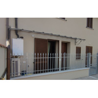 PENSILINA TETTOIA Acciaio Inox Ferro Battuto . Realizzazioni Personalizzate . Cod. 368
