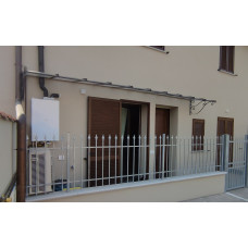 PENSILINA TETTOIA Acciaio Inox Ferro Battuto . Realizzazioni Personalizzate . Cod. 368