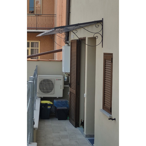 PENSILINA TETTOIA Acciaio Inox Ferro Battuto . Realizzazioni Personalizzate . Cod. 368