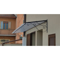 PENSILINA TETTOIA Acciaio Inox Ferro Battuto . Realizzazioni Personalizzate . Cod. 368