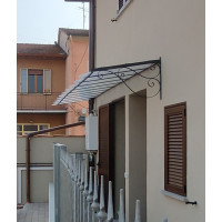 PENSILINA TETTOIA Acciaio Inox Ferro Battuto . Realizzazioni Personalizzate . Cod. 368