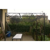 GAZEBO PENSILINA TETTOIA Acciaio Inox Ferro Battuto . Realizzazioni Personalizzate . Cod. 370